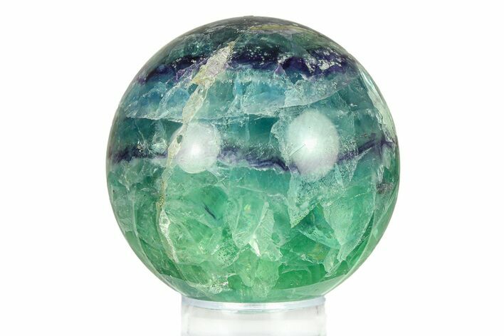 Colorful Banded Fluorite Sphere - China #284410